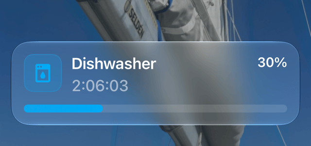 Example Dishwasher Progress